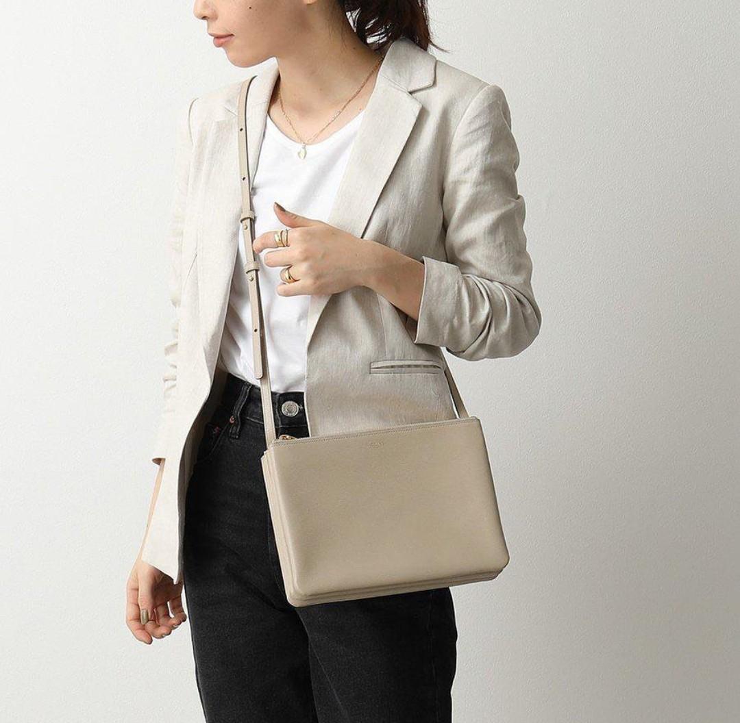 Fast Sale Repricee New Celine Trio Large Textured Leather Light
