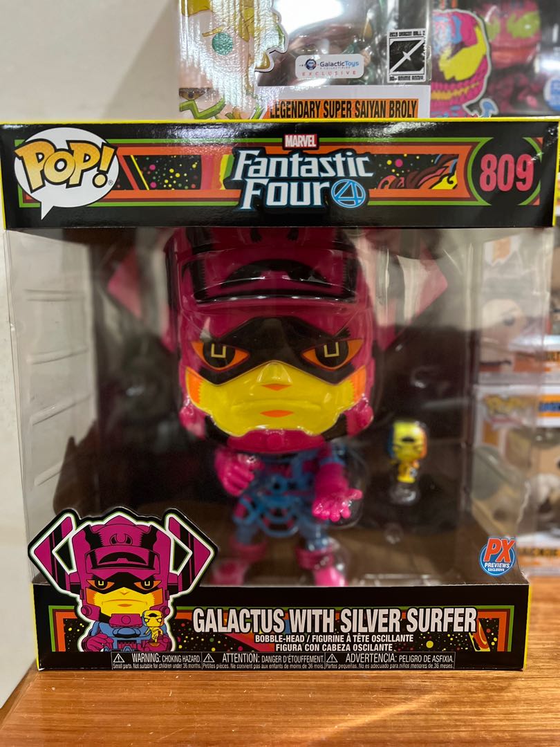 Pop! Jumbo Marvel Galactus With Silver Surfer (Black Light Version