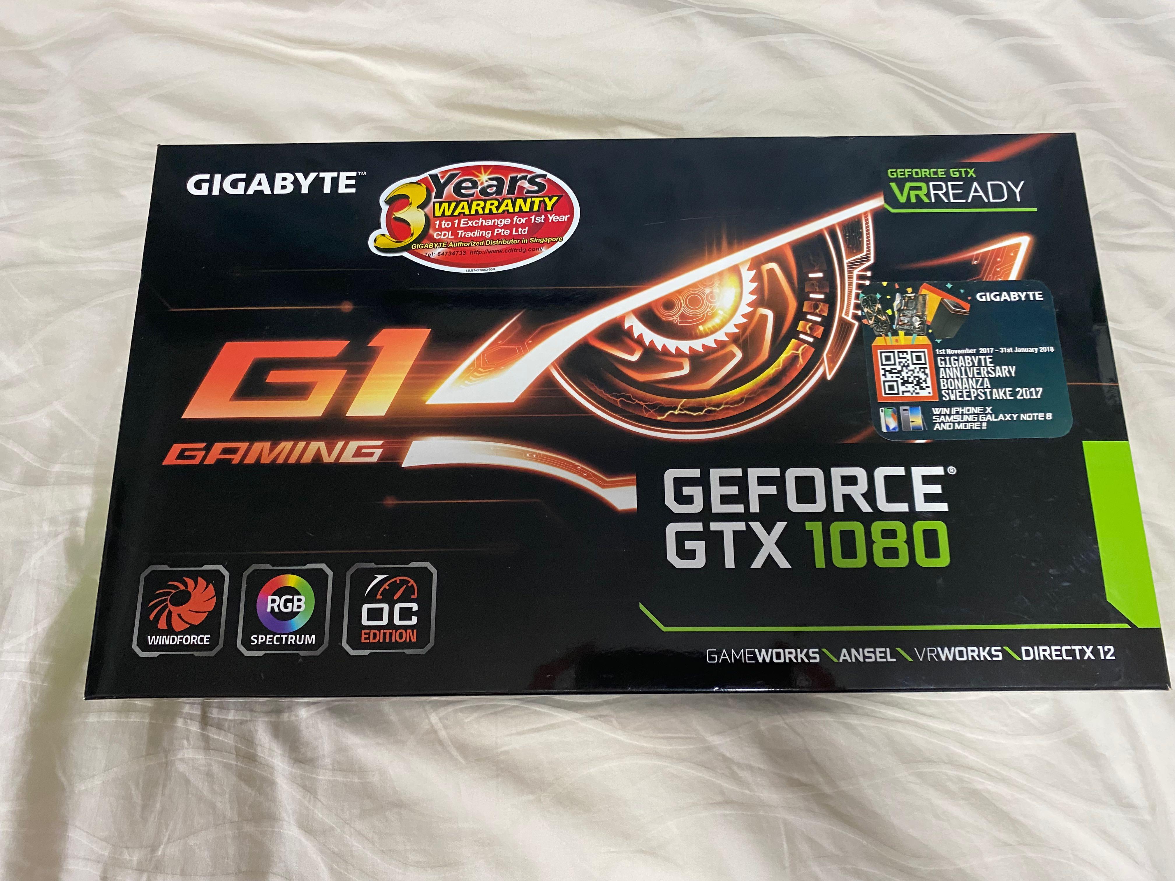 Gigabyte geforce gtx 1080 g1 gaming 8g discount