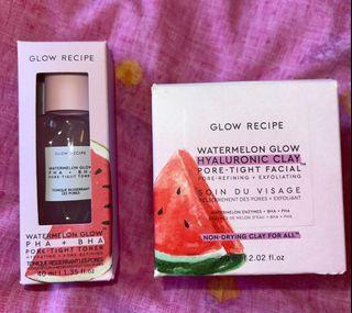 Glow recipe BHA toner + Hyaluronic clay mask