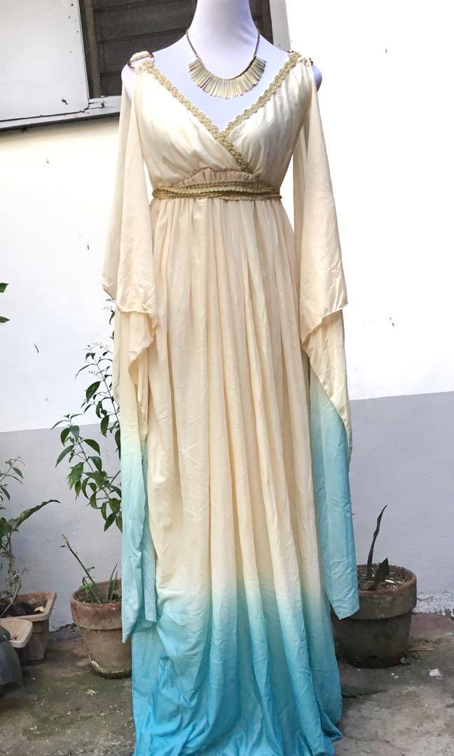 Greek Goddess Dress Sky Blue Empress Dress Bridesmaid Dress Braided  Priestess Dress Bohemian Grecian Dress Boho Adjustable Dress - Etsy | Greek  goddess dress, Bohemian wedding guest dresses, Goddess dress