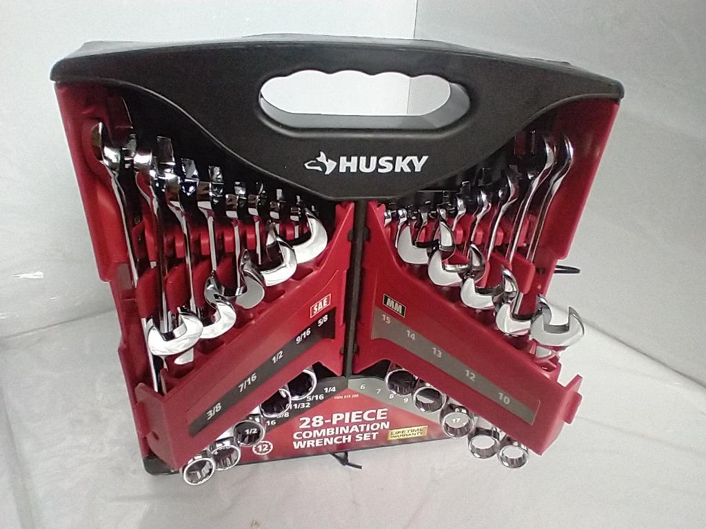 Husky Wrench Set 28Piece Combination SAE Metric NewUSA, Furniture