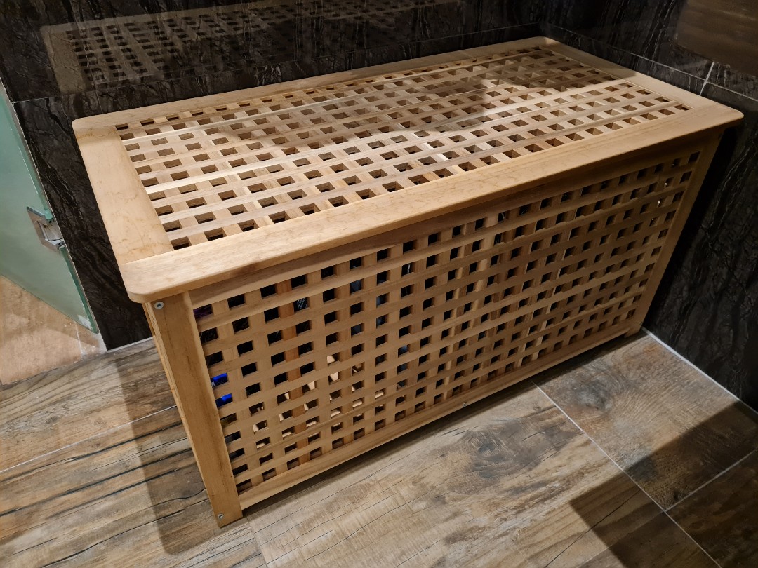 Ikea HOL storage table Acacia, Perabotan Rumah di Carousell