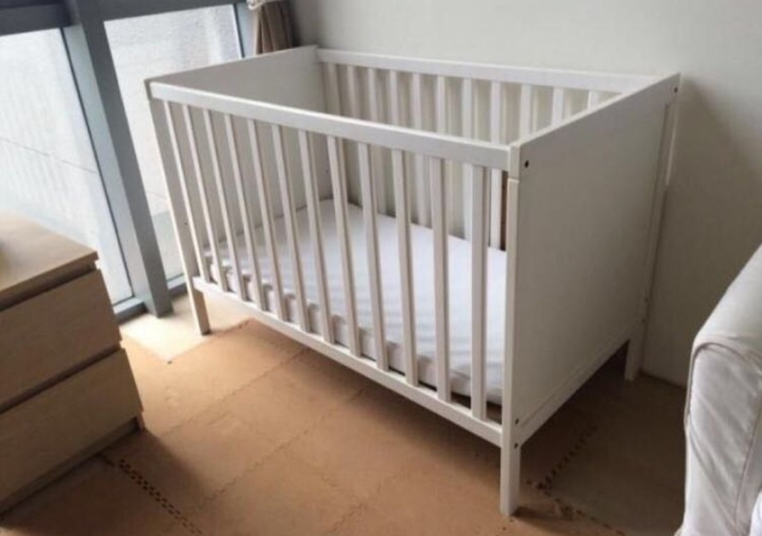 IKEA SUNDVIK Baby Cot + IKEA Matteress, Babies & Kids, Baby Nursery