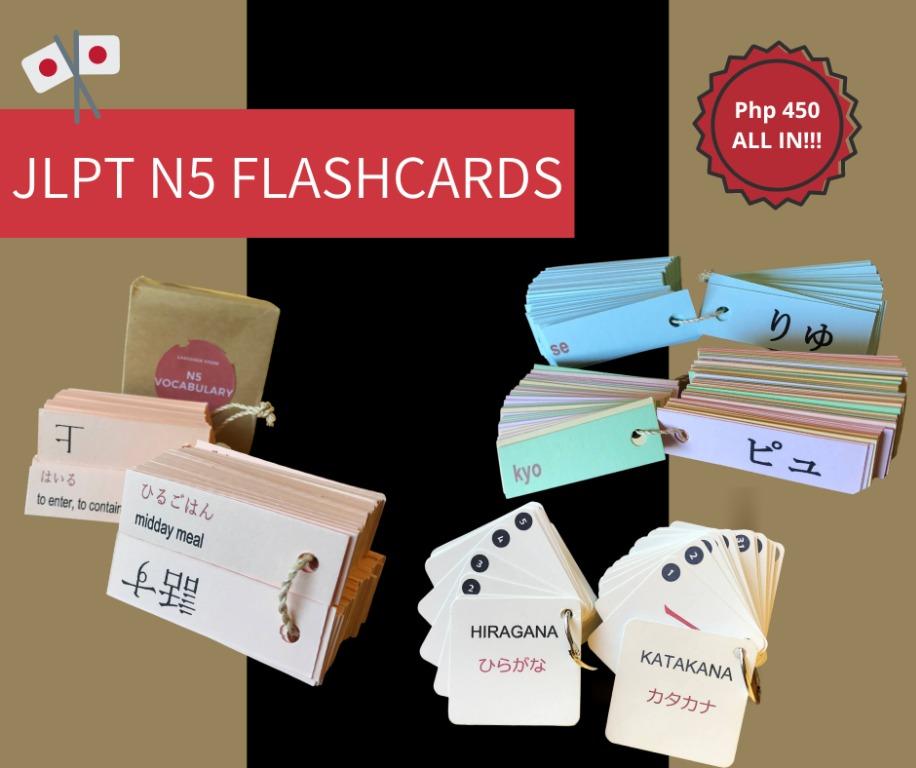 JLPT N5 FLASHCARDS BUNDLES!!! (TAKE 6), Hobbies & Toys, Toys & Games on