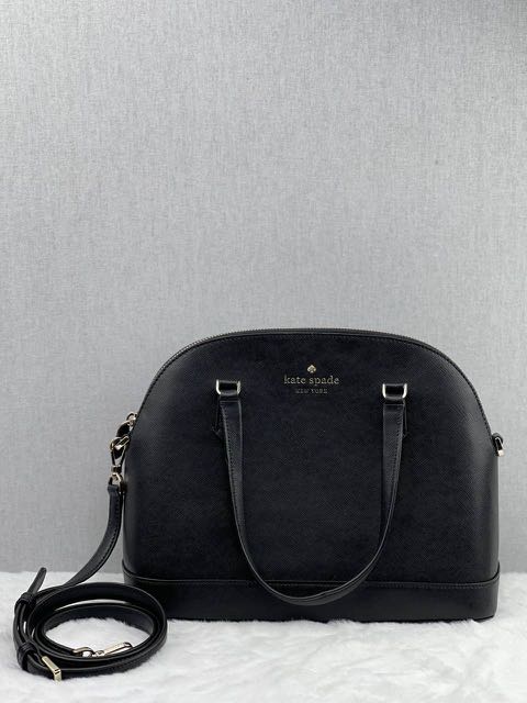 Kate Spade Sadie Dome Satchel in Black, Luxury, Bags & Wallets on Carousell