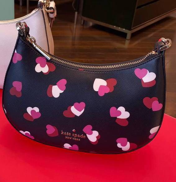 Kate Spade Staci 2 way Flutter Hearts Crossbody Shoulder Bag 