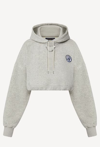 AUTHENTIC Louis Vuitton LV Globe Cropped Hoodie