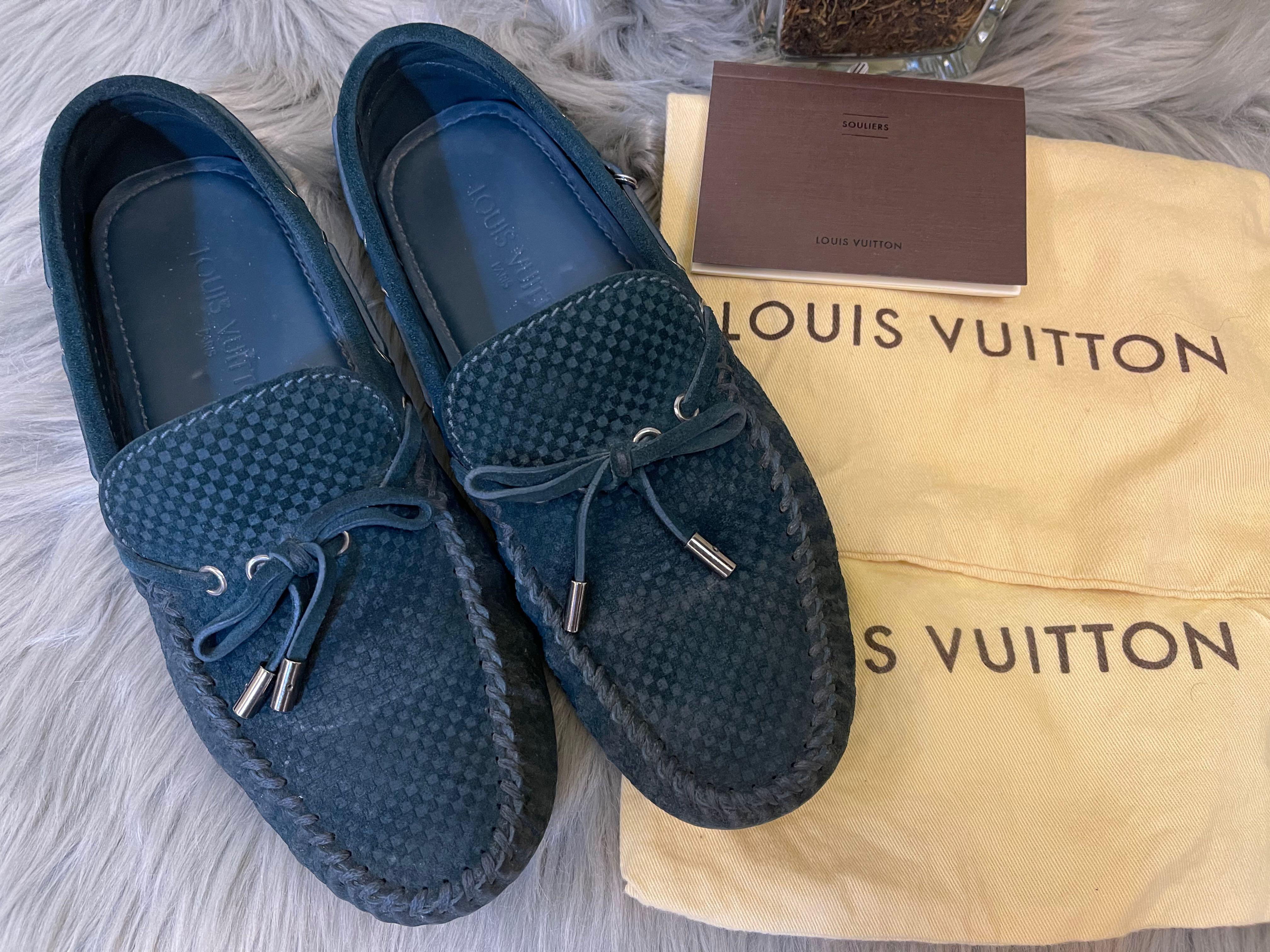Louis Vuitton Suede Drivers - Blue Loafers, Shoes - LOU784364