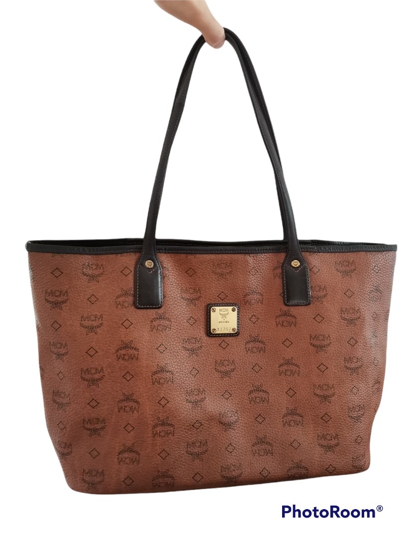 Chocolate mcm bag on sale