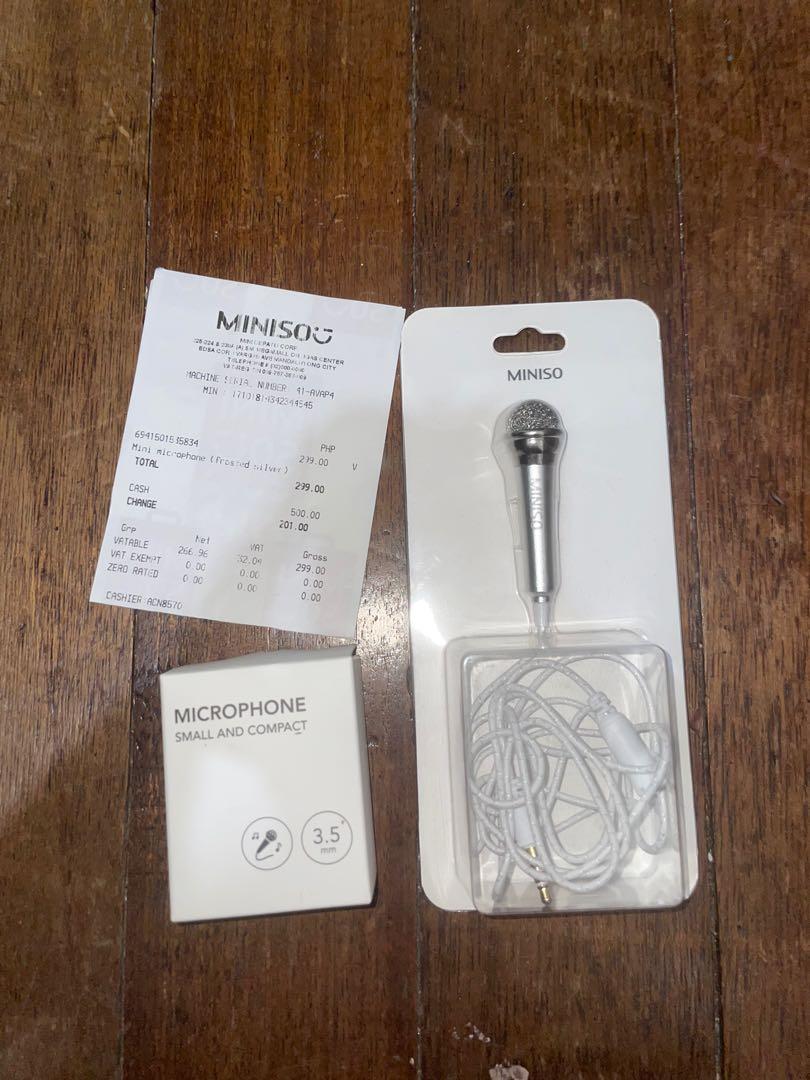 Miniso Mini Microphone (Frosted Silver), Audio, Microphones on Carousell