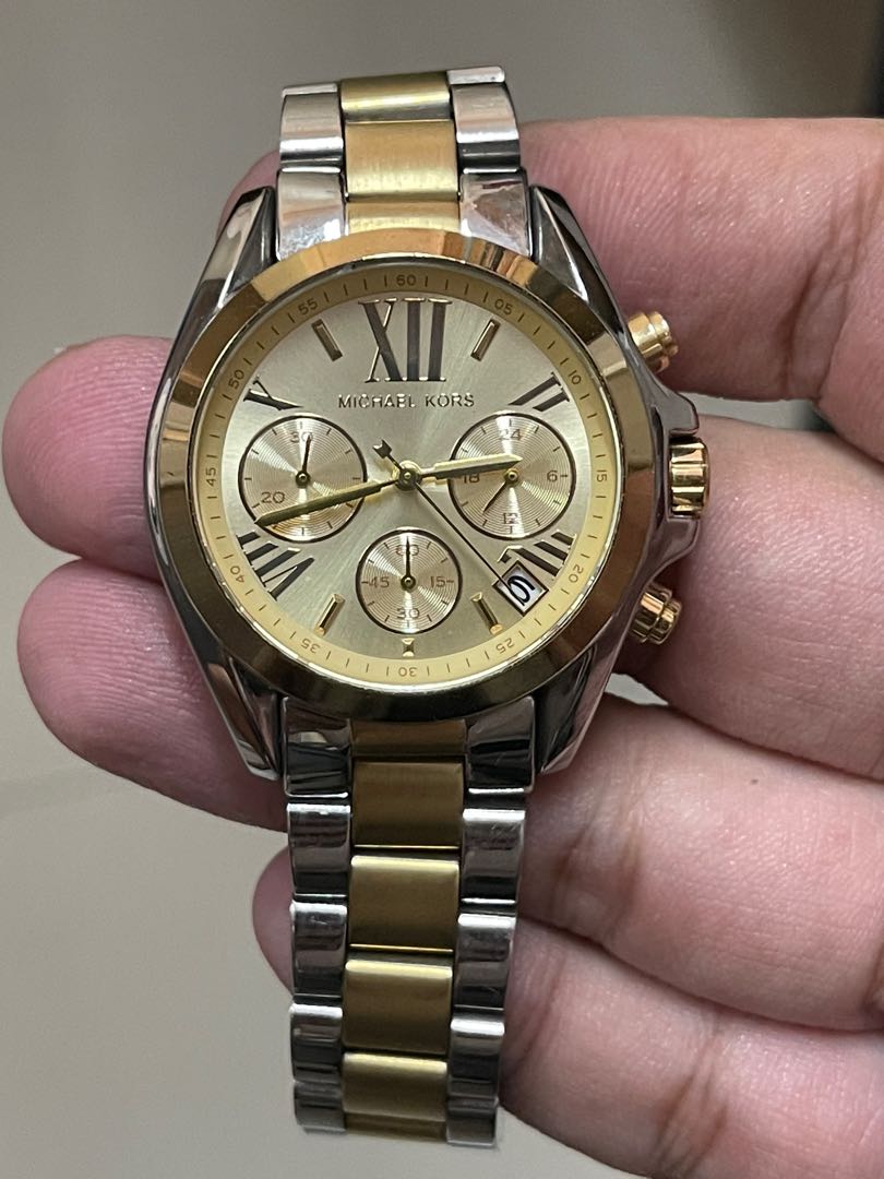 Mk watch original two tone, Women's Fashion, Watches & Accessories