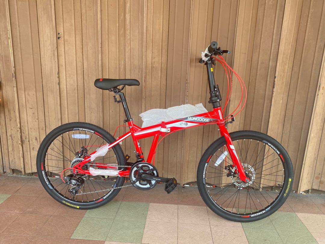 MONGOOSE 24er FOLDING BIKE SHIMANO 24S FB DISC BRAKE BASIKAL LIPAT FOLDABLE BICYCLE