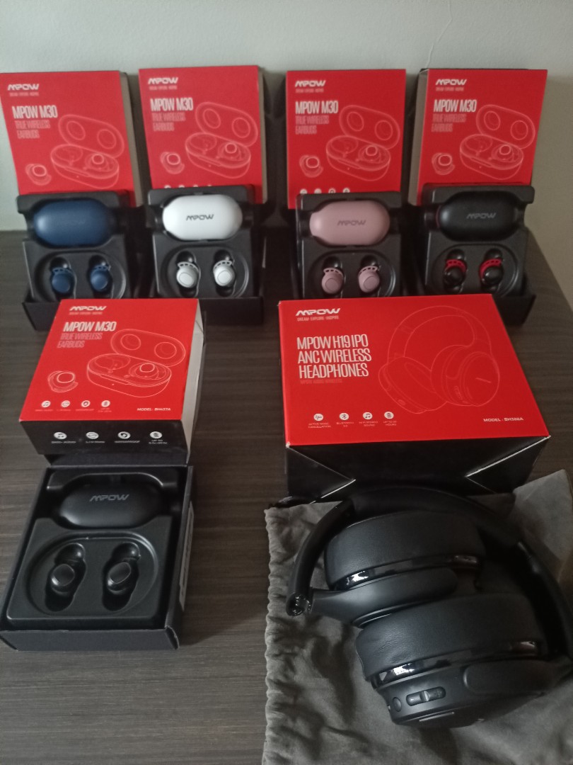 Mpow M30 white and red black 1 for 20 Audio Earphones on