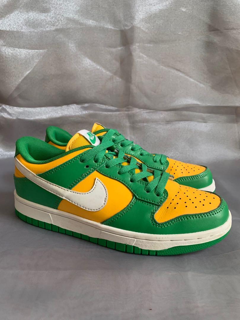 Nike Dunk Low SP “Brazil” Varsity Maize/Pine Green-White CU1727-700, Fesyen  Pria, Sepatu , Sneakers di Carousell