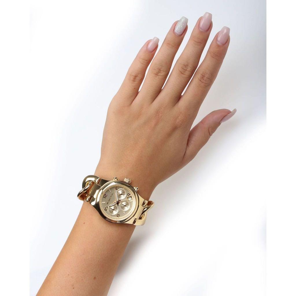 Gold Women's Michael Kors Chronograph Watch Mk3131 Michael