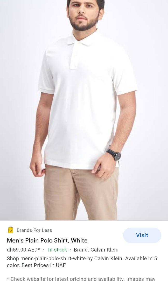 Calvin klein white polo discount