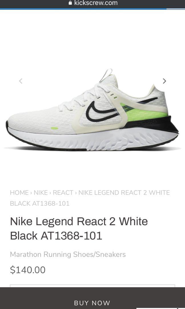 Original Nike Legend React 2 AT1368 101 Men s Fashion Footwear
