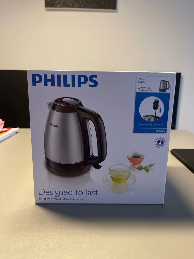 Philips Kettle HD9350 Brushed Metal, TV & Home Appliances, Kitchen
