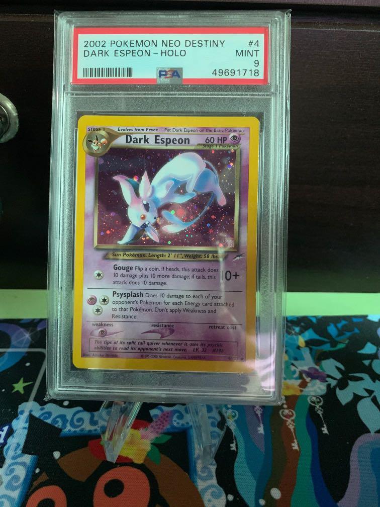 Pokemon Dark Espeon Holo PSA 9 Neo Destiny, Hobbies & Toys, Toys & Games on Carousell Pokemon Dark Espeon Holo PSA 9 Neo Destiny, Hobbies & Toys, Toys & Games on Carousell