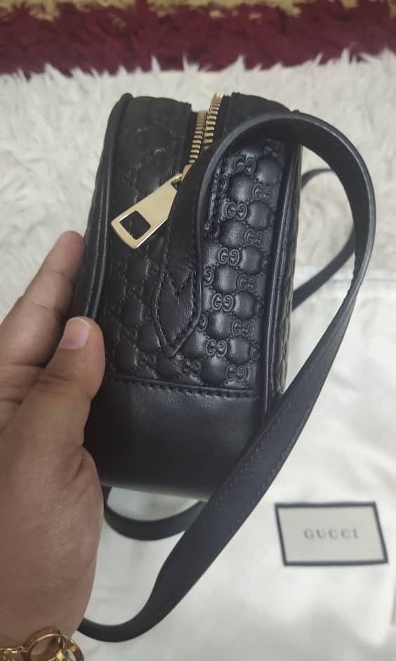 Gucci microguccissima mini store bree messenger bag black