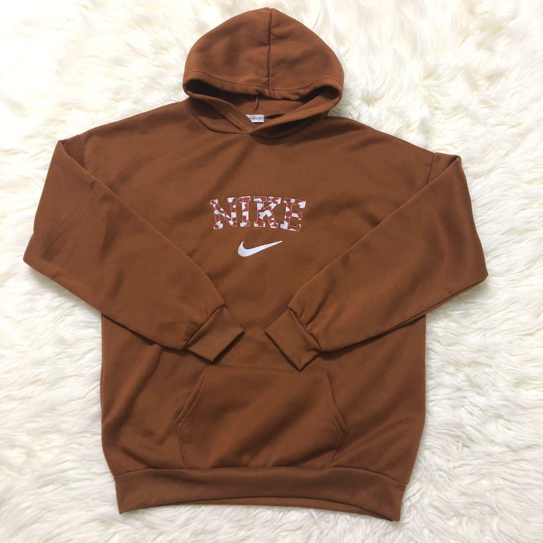 brown nike vintage sweater
