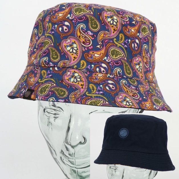Pretty green reversible paisley print bucket hat outlet