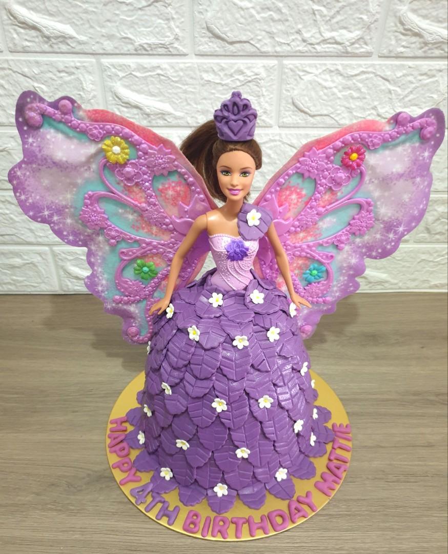 TINKERBELL FAIRY PRINCESS Barbie Doll Cake How To Make by Cakes StepbyStep  - Dailymotion Video