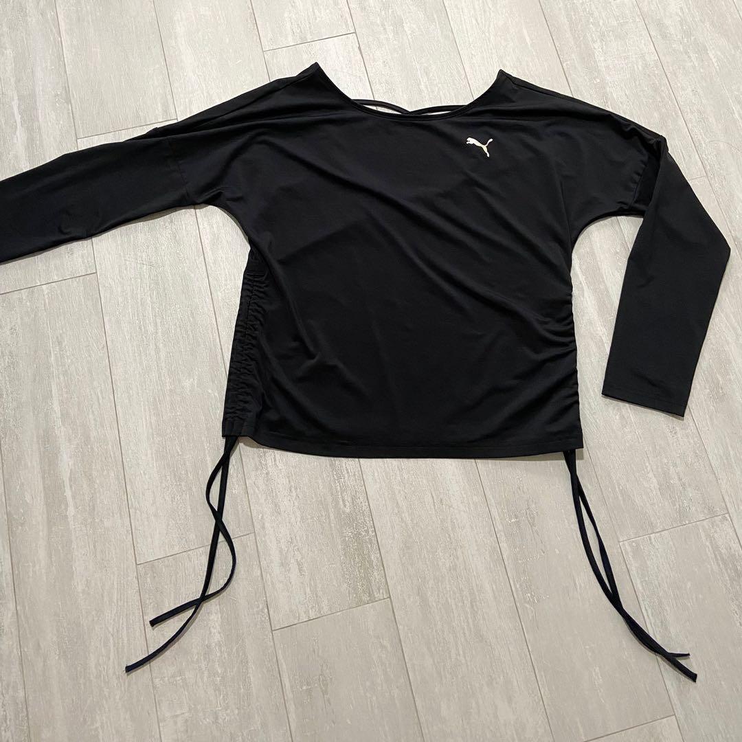 Puma Long Sleeve Top Runched Sides with ribbon ties