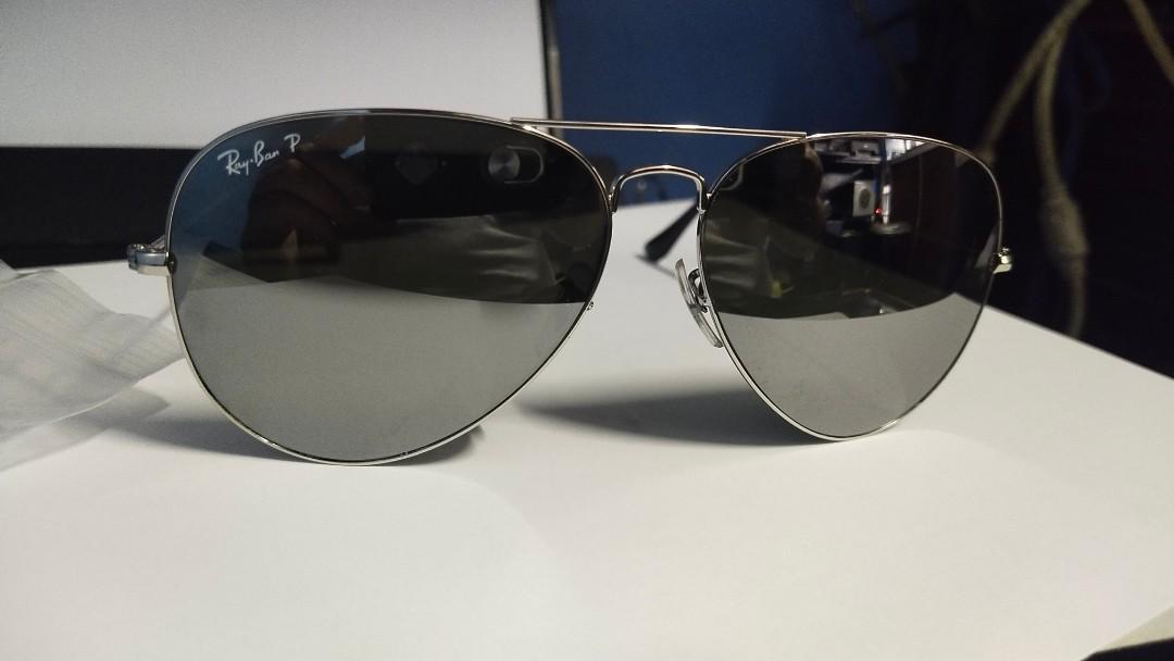Ray Ban Polarized RB 3026 Aviator Large Metal, Men's Fashion, Watches ...