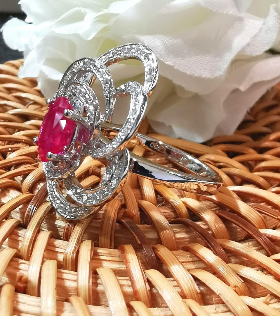 White ruby sale ring