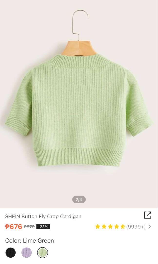 shein cardigan crop
