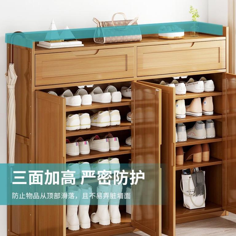 Simple Shoe Rack at The Door, Multi-Layer Storage Shelf, Home Interior,  Good-Looking Solid Wood Color Doorless Simple Shoe Cabinet - China Shoe  Cabinet, Shoe Rack