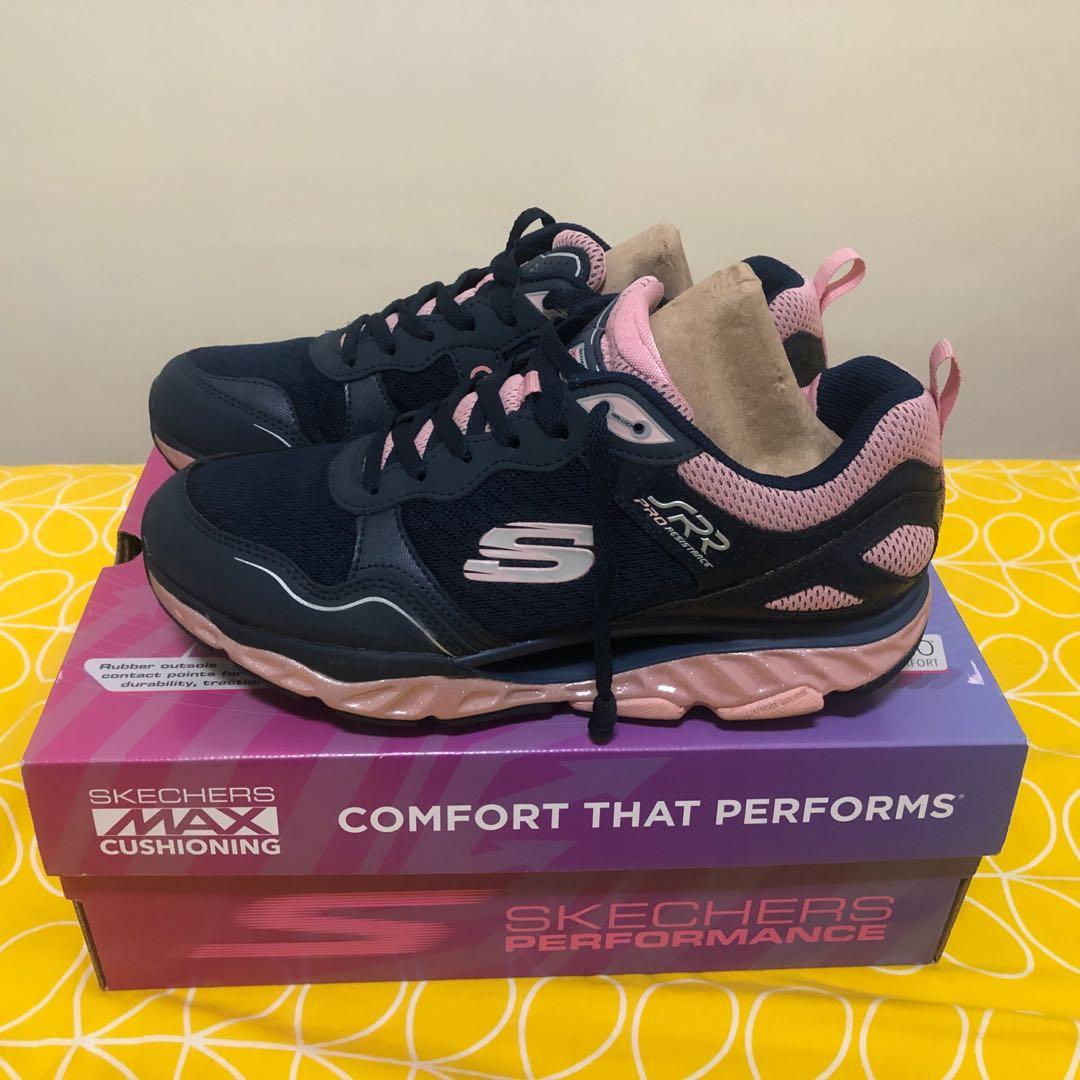 SKECHERS SRR 女生 足弓加強回彈力 慢跑鞋 藍粉 88888338