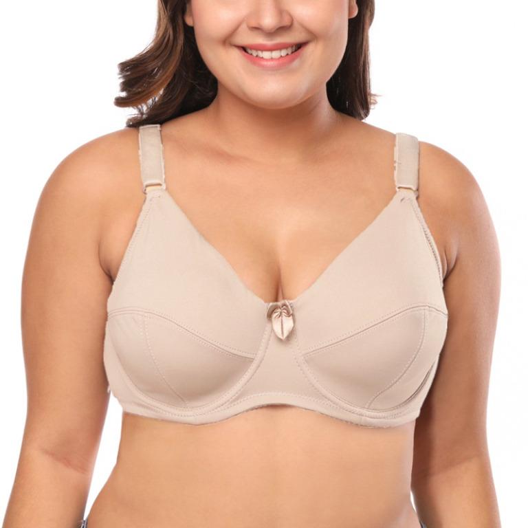 Solid Color Plus Size 42 DD E Cup Women Bra Intimate Underwear Comfortable  Full Coverage Lingerie Top, Women's Fashion, Bottoms, Other Bottoms on  Carousell