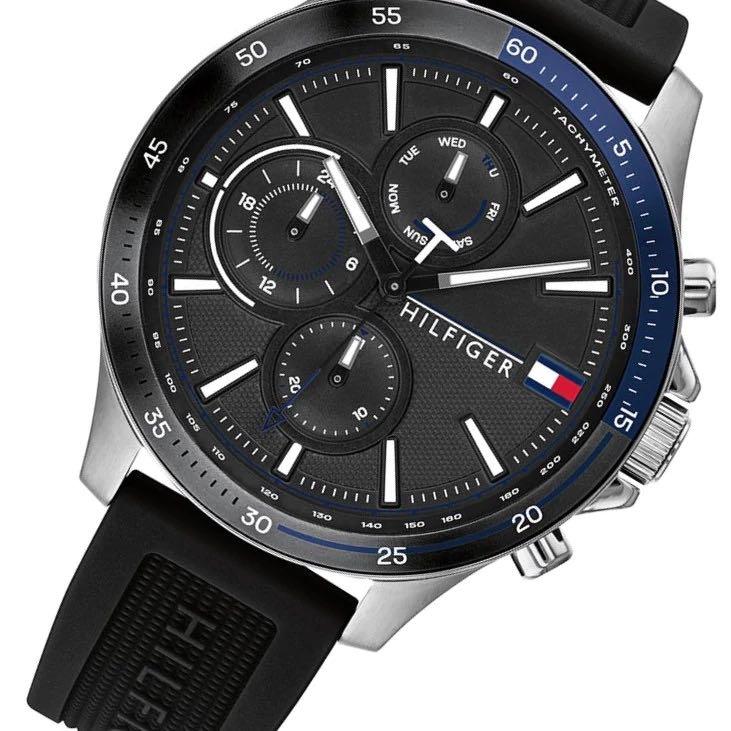 Tommy hilfiger round analog black dial men's watch Clearance