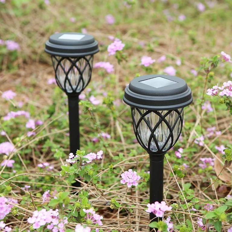 Tomshine Solar Garden Lights Outdoor Pathway Light Solar Powered Waterproof  Stake Lights Outside Ornaments for Patio Lawn Yard Ground Backyard Courtyard  Dusk to Dawn Auto On/Off [pack of 6], Furniture  Home