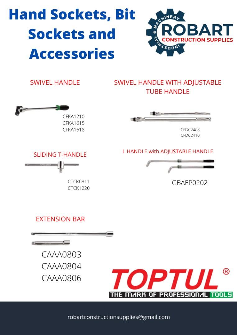 TOPTUL HANDLES AND EXTENSION BAR, Commercial & Industrial, Industrial .