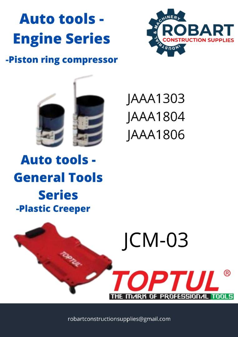 TOPTUL PISTON RING COMPRESSOR AND PLASTIC CREEPER, Commercial