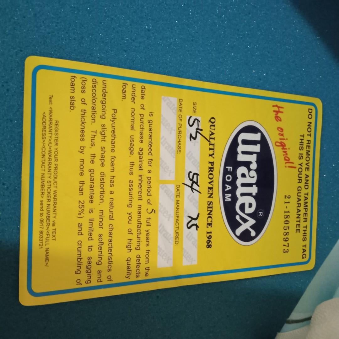 URATEX DOUBLE SIZE MATTRESS FOAM, Furniture & Home Living, Furniture