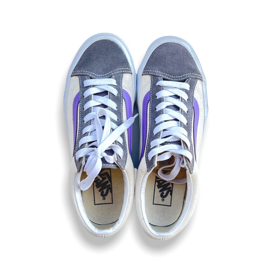 Grey and purple vans store