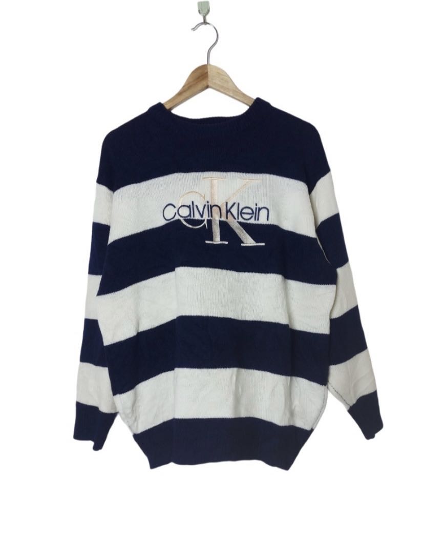 Vintage Calvin Klein Knit Sweater Men s Fashion Tops Sets