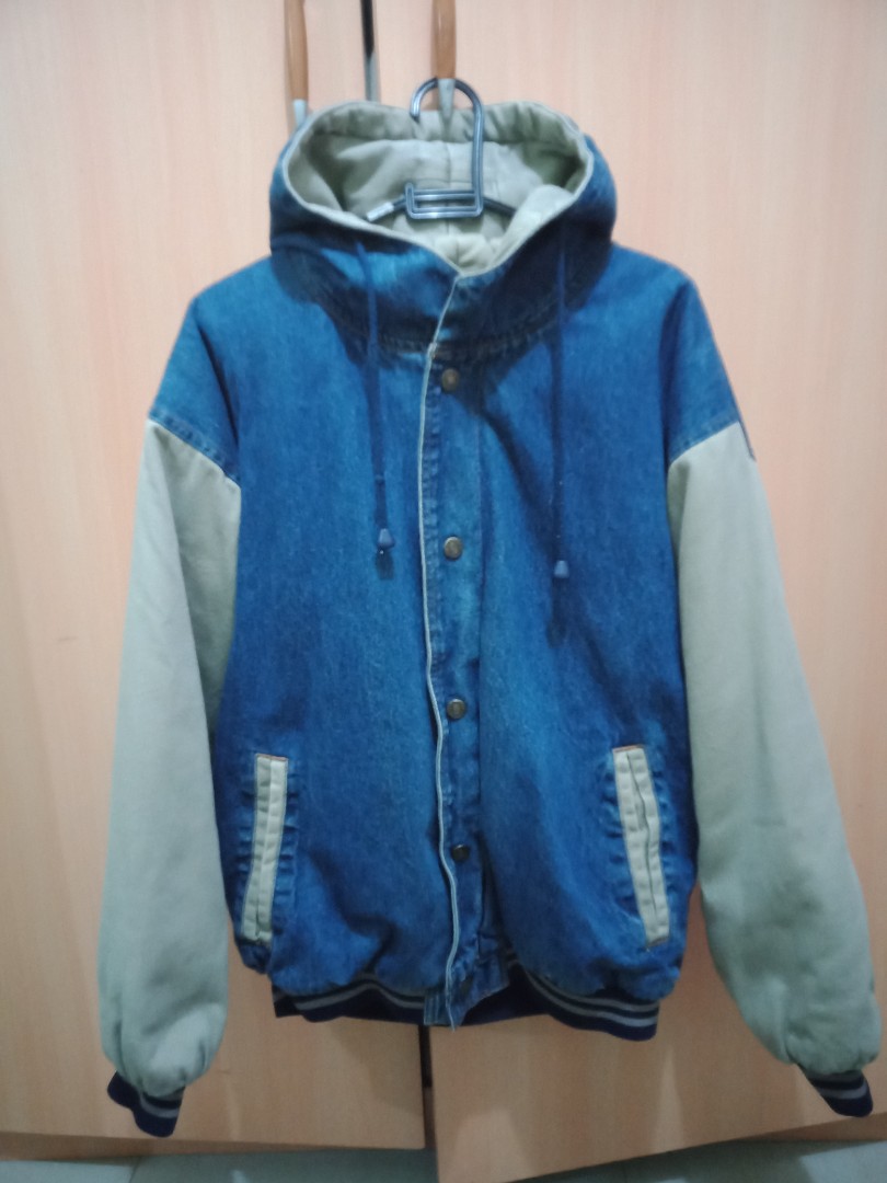 Vintage Varsity denim Jacket, Men's Fashion, Coats, Jackets and