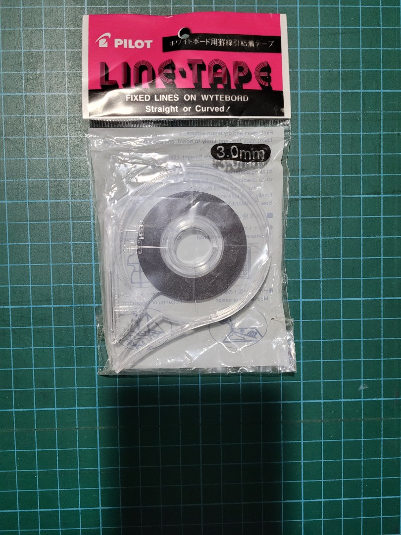 Whiteboard line tape black color 3mm width, Hobbies & Toys, Stationery