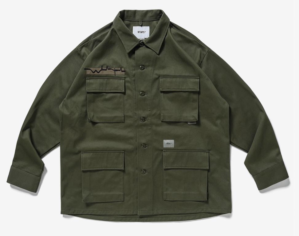 Wtaps 21AW JUNGLE 01 LS Olive Black 01 02, 女裝, 上衣, T-shirt
