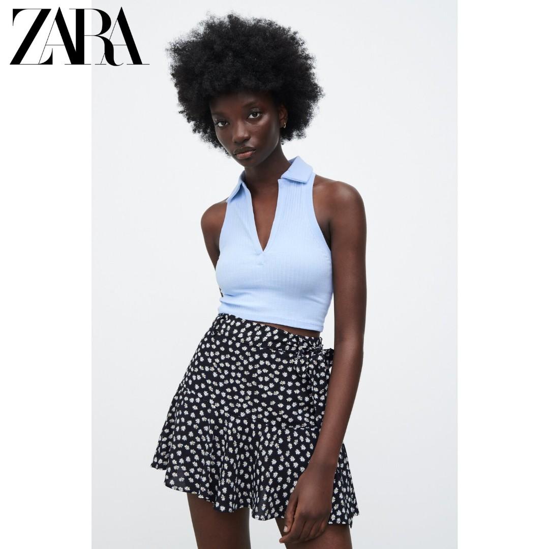 Polka dot mini skirt zara hotsell
