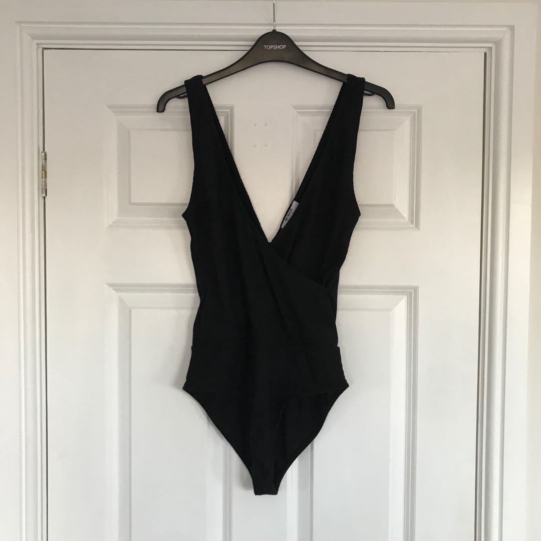 Zara Black V-Neck Bodysuit