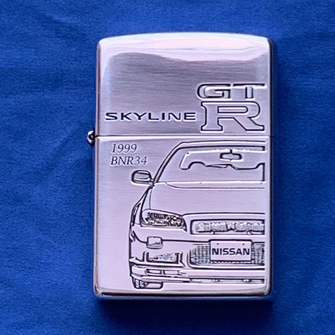 日本代購)Zippo日產Skyline GTR BNR34 1999 打火機Nissan lighter