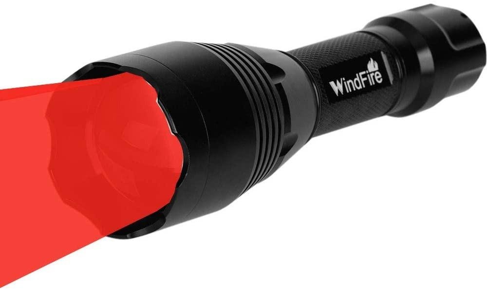1B 3872 WINDFIRE WF-360R Red Hunting Light Tactical LED Flashlight 350  Yards Focus Adjustable Torch Coyote Hog Fox Predator Varmint Night Hunting  Lamp (New), Sports Equipment, Hiking  Camping on Carousell
