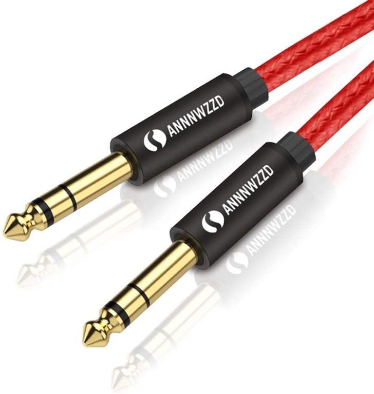 1B 4099 6.35mm to 6.35mm Mono Audio Cable,1/4" TS Professional Speaker